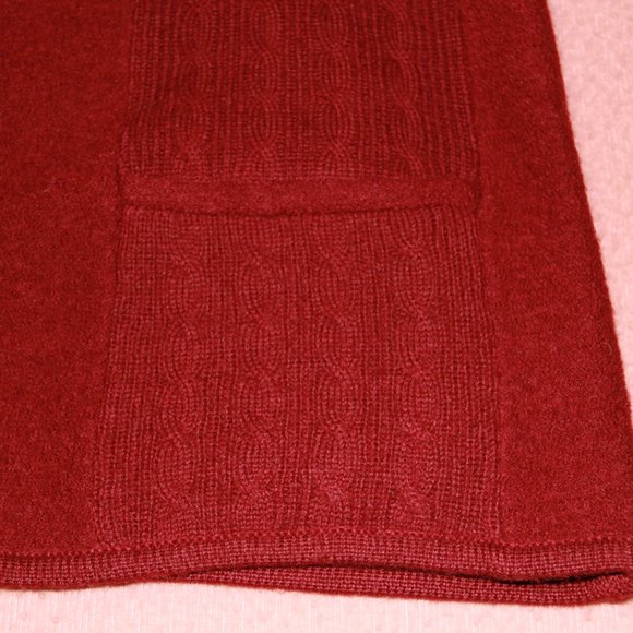 JUSTE POUR MOI red CARDIGAN in boiled wool - Picture 4 of 7